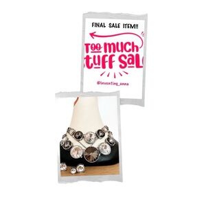 NECKLACE & EARRING SET ~ Elegant Bold Silver and Black Statement Jewelry Set